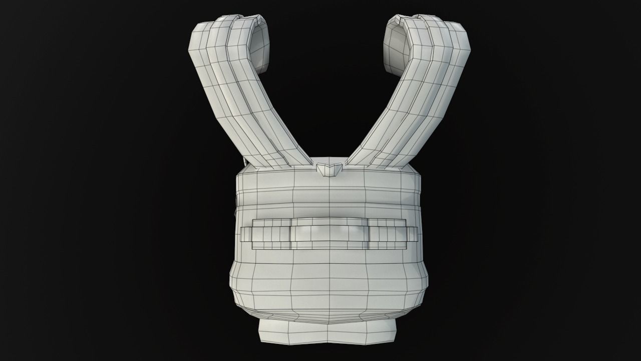 Backpack 2 LODs 3 colors Low-poly 3D model_38