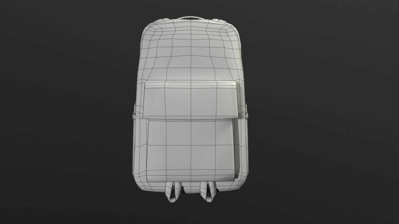 Backpack 2 LODs 3 colors Low-poly 3D model_35