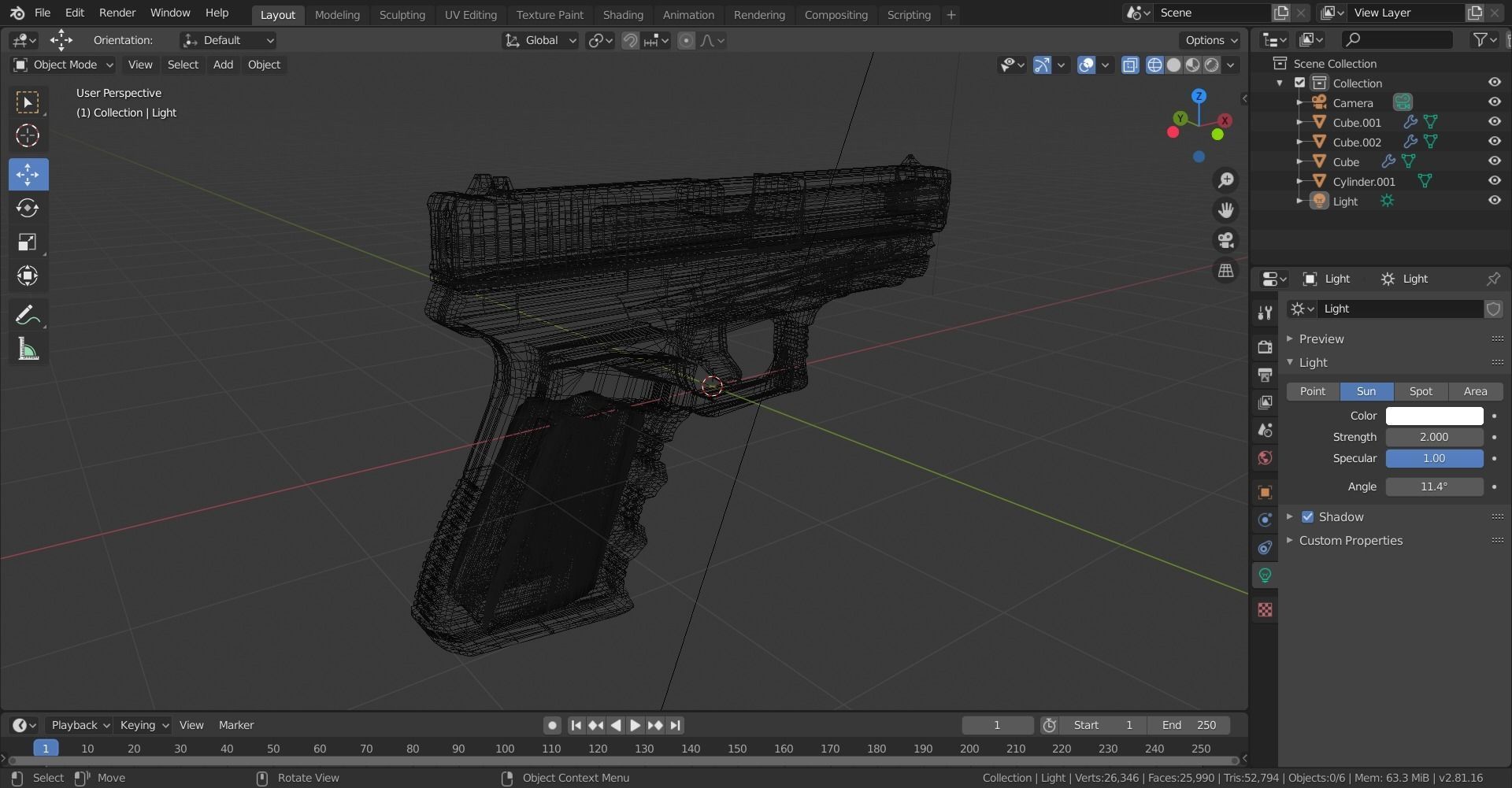 Glock 9mm Free 3D model_3
