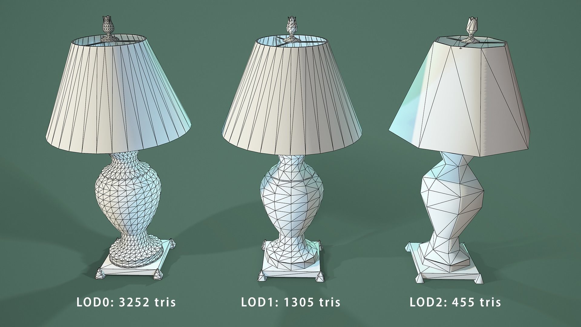PBR Table Lamp Low-poly 3D model_4