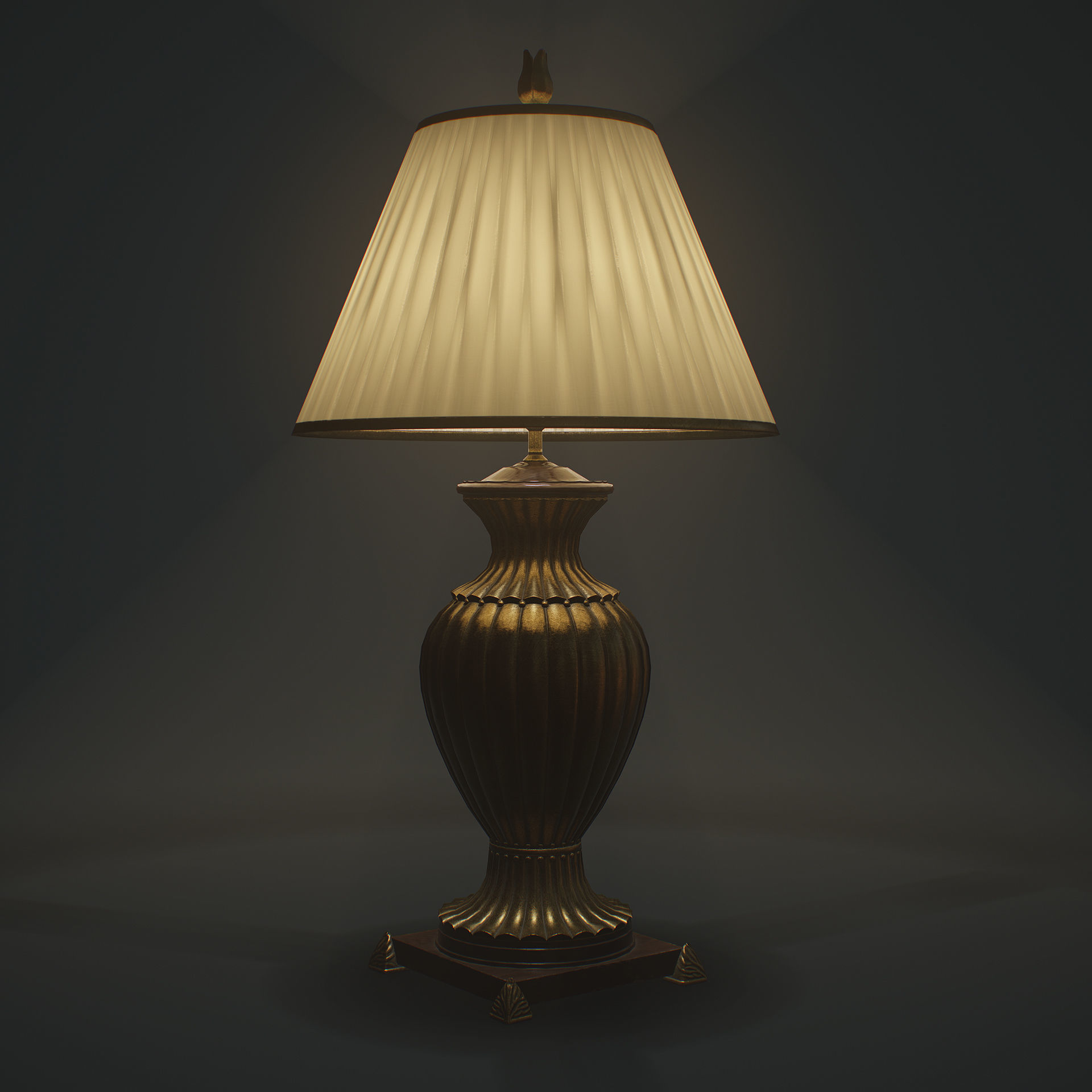 PBR Table Lamp Low-poly 3D model_1