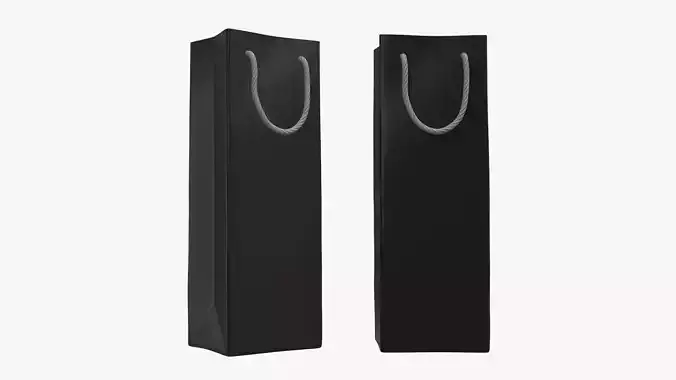 Paper gift food store bag slim with string handle 02