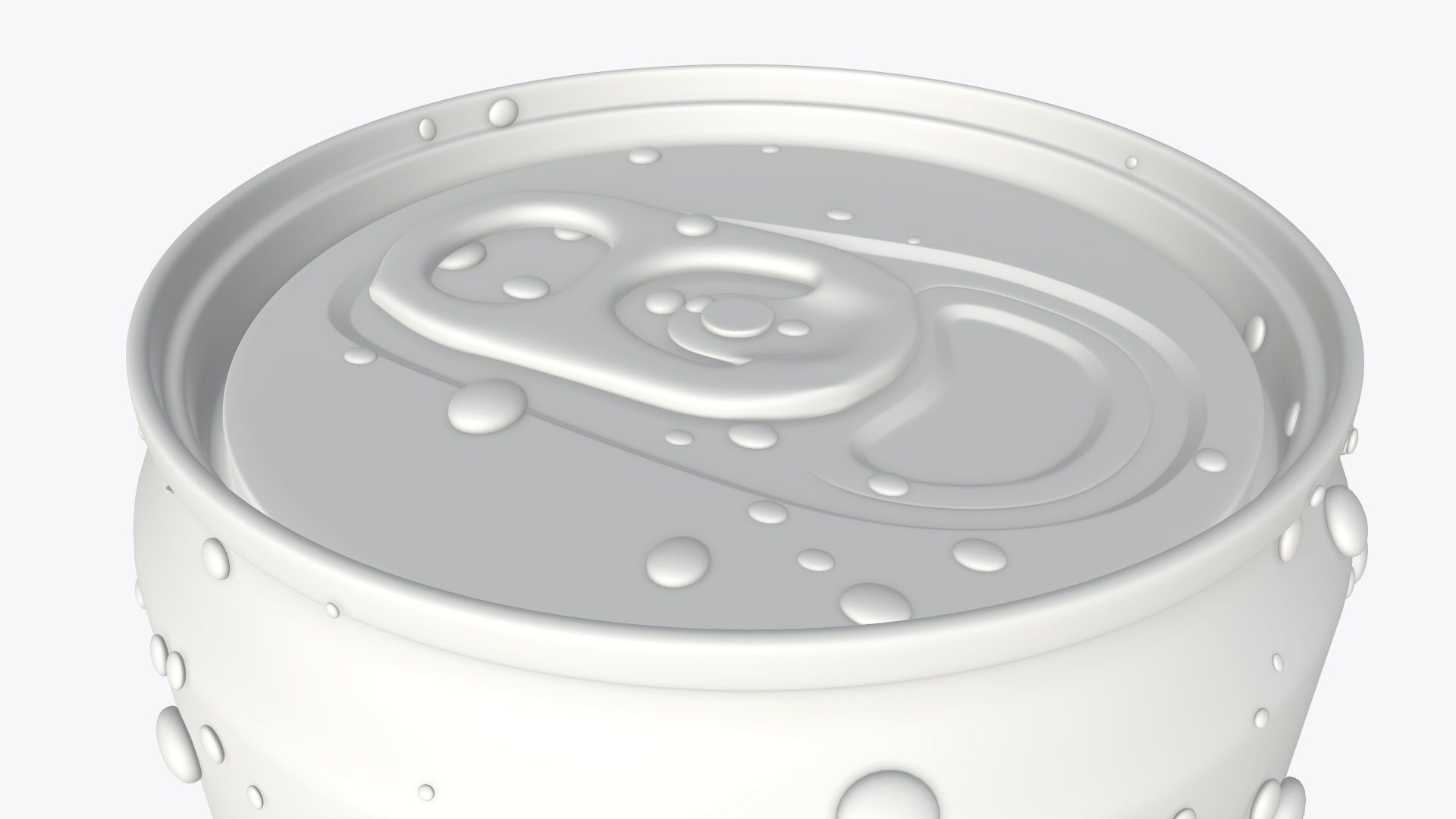 Slim soda energy drink beverage can 150 ml with water drops 3D model_6