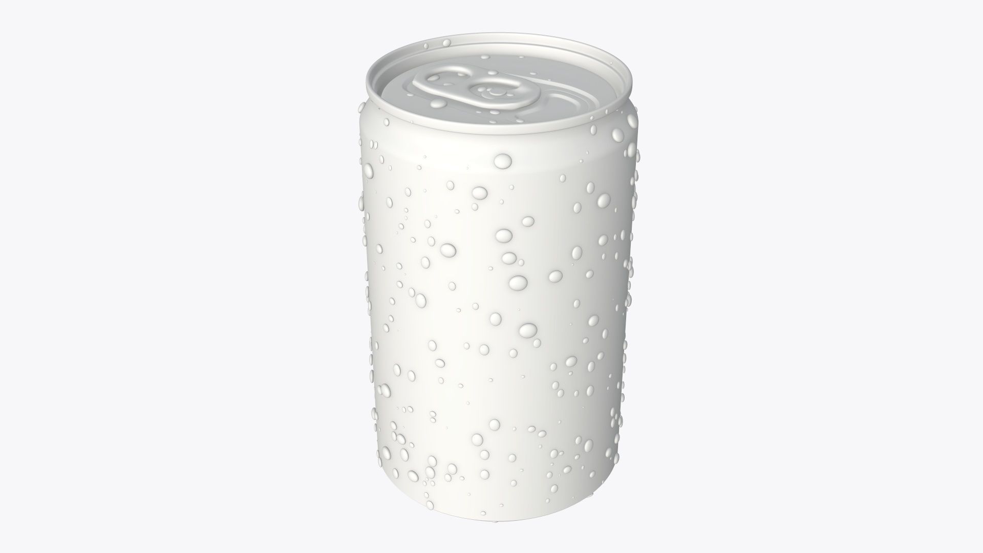 Slim soda energy drink beverage can 150 ml with water drops 3D model_4