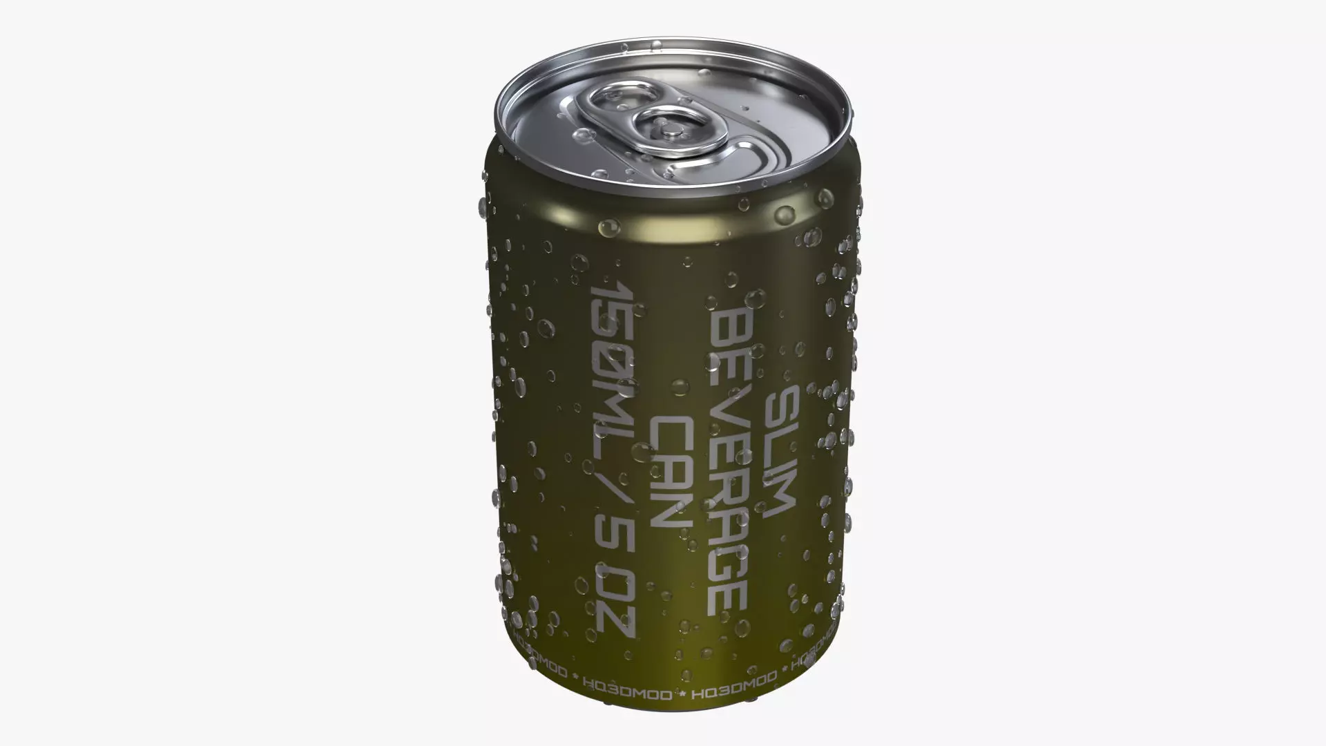 Slim soda energy drink beverage can 150 ml with water drops 3D model_0