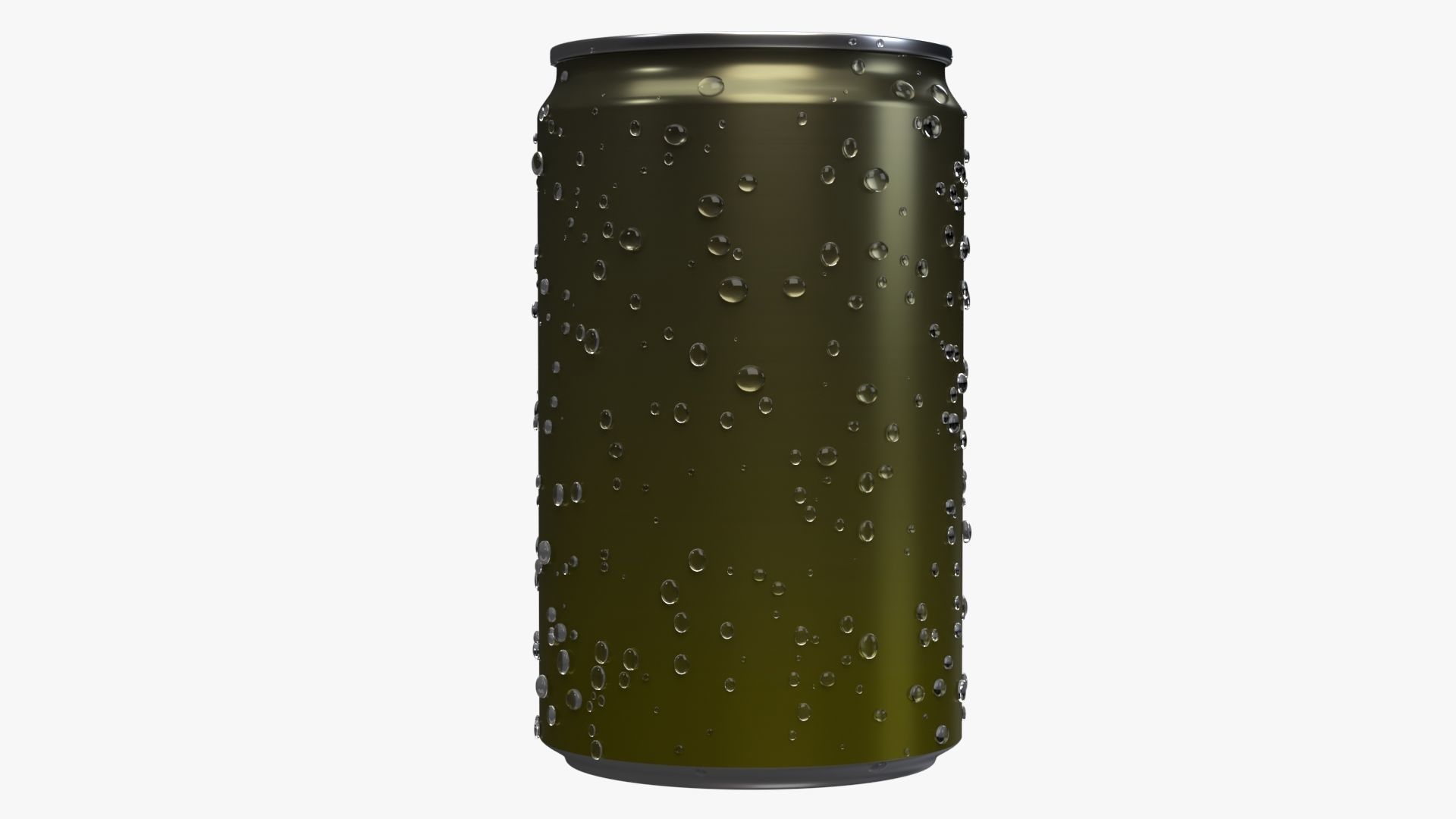 Slim soda energy drink beverage can 150 ml with water drops 3D model_2