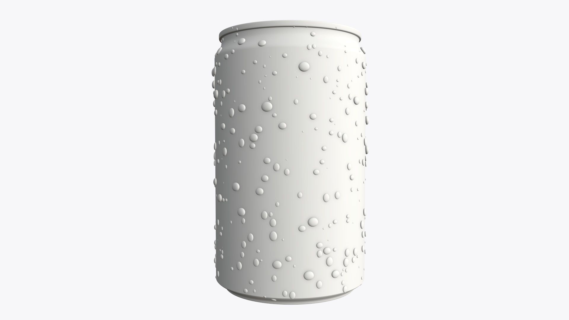 Slim soda energy drink beverage can 150 ml with water drops 3D model_5