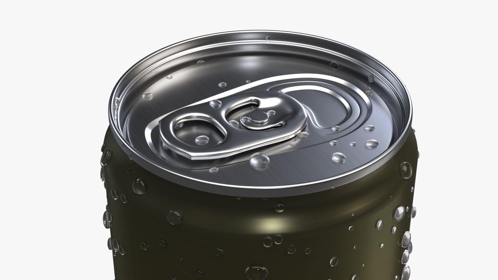 Slim soda energy drink beverage can 150 ml with water drops 3D model_3