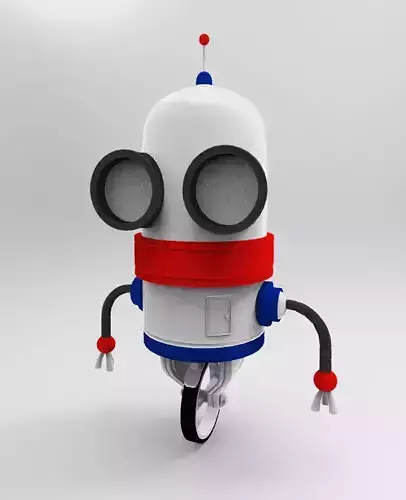 Robot 3D Model with stripes