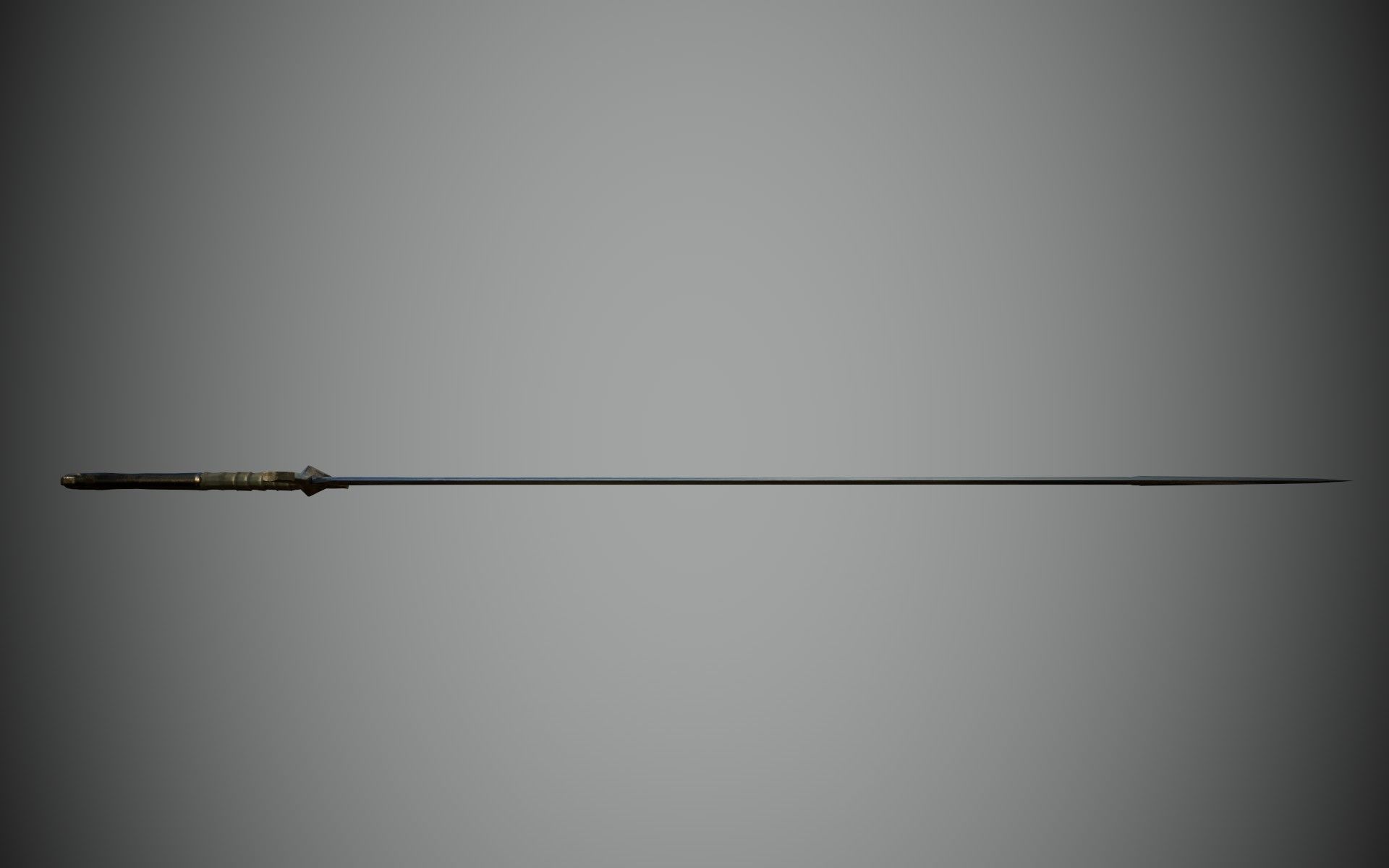 straight sword Low-poly 3D model_5