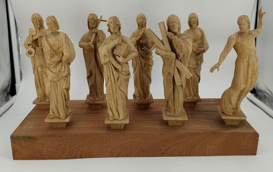 12 statues  of saints Notre Dame 3D Model Collection_14
