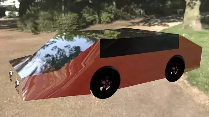 Low-poly stylish car 3dmodel Free low-poly 3D model