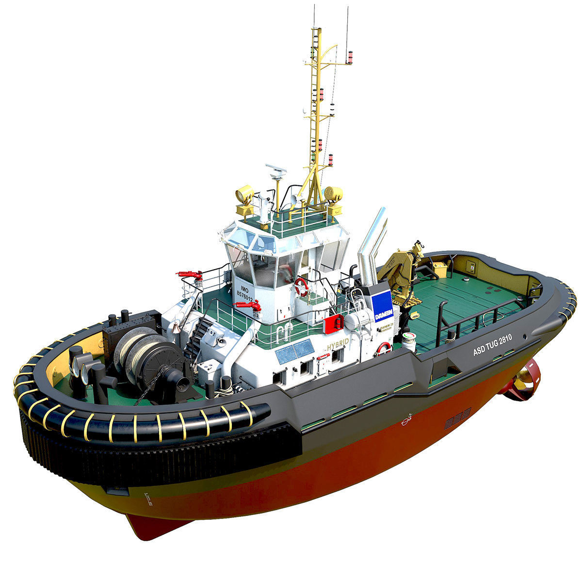 Tugboat   hquality 3D model_1