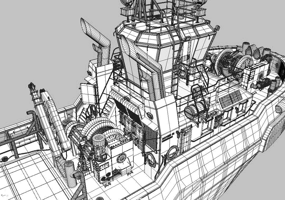 Tugboat   hquality 3D model_11