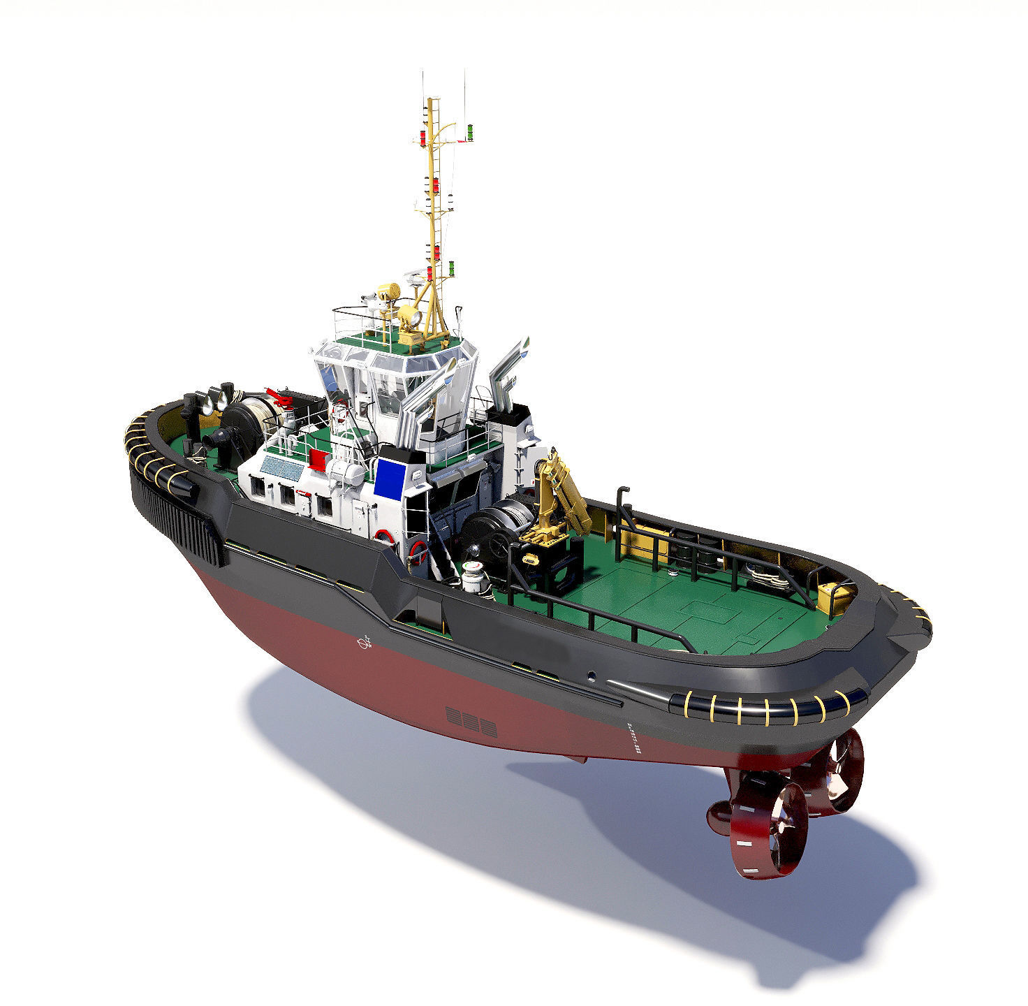 Tugboat   hquality 3D model_2