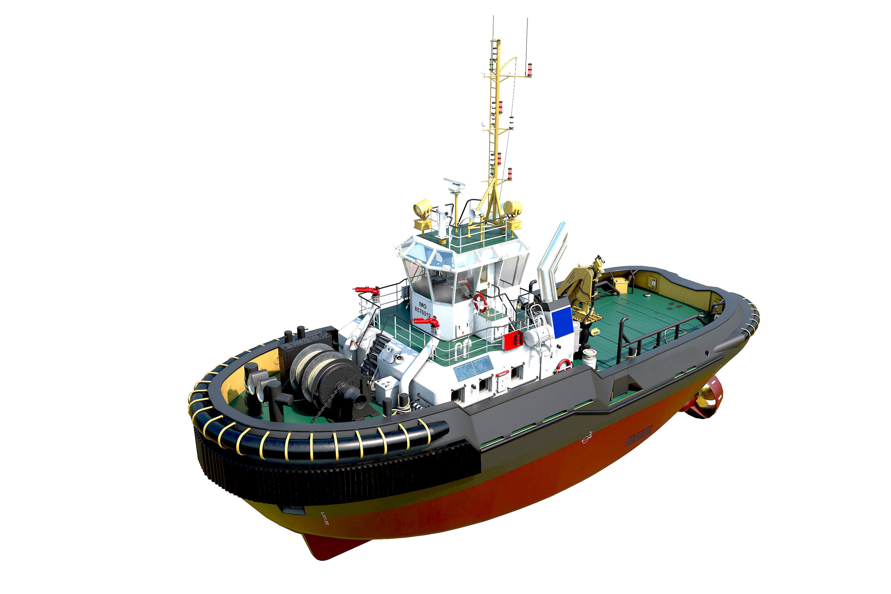 Tugboat   hquality 3D model_9