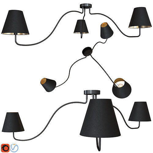 Pendant ceiling light Nowodvorski SWIVEL BLACK 6558 3D model