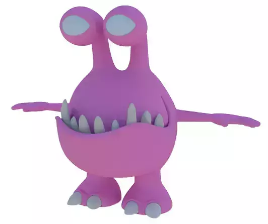 Pink Monster  cartoon 