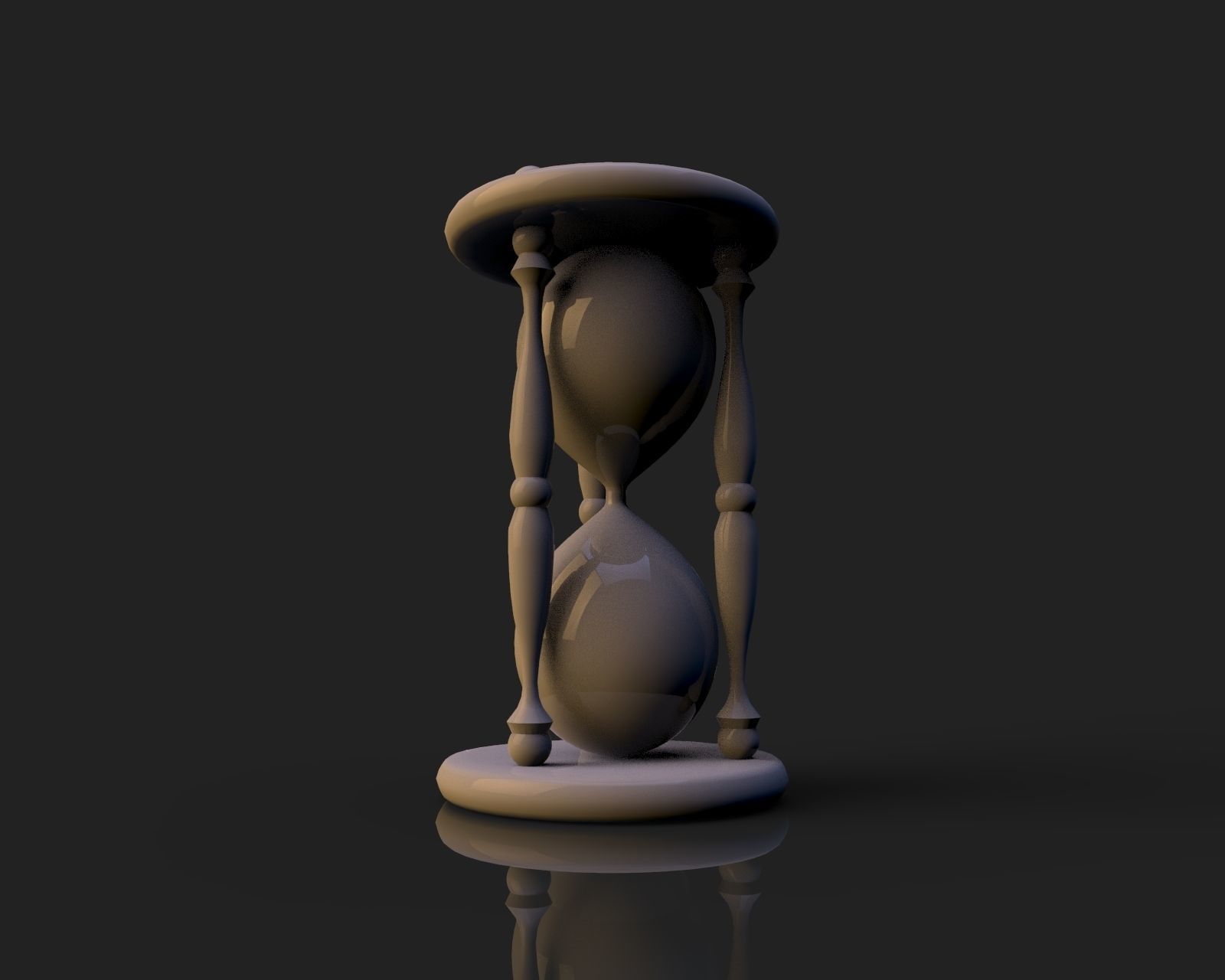 Hourglass with sand in it 3D model_1