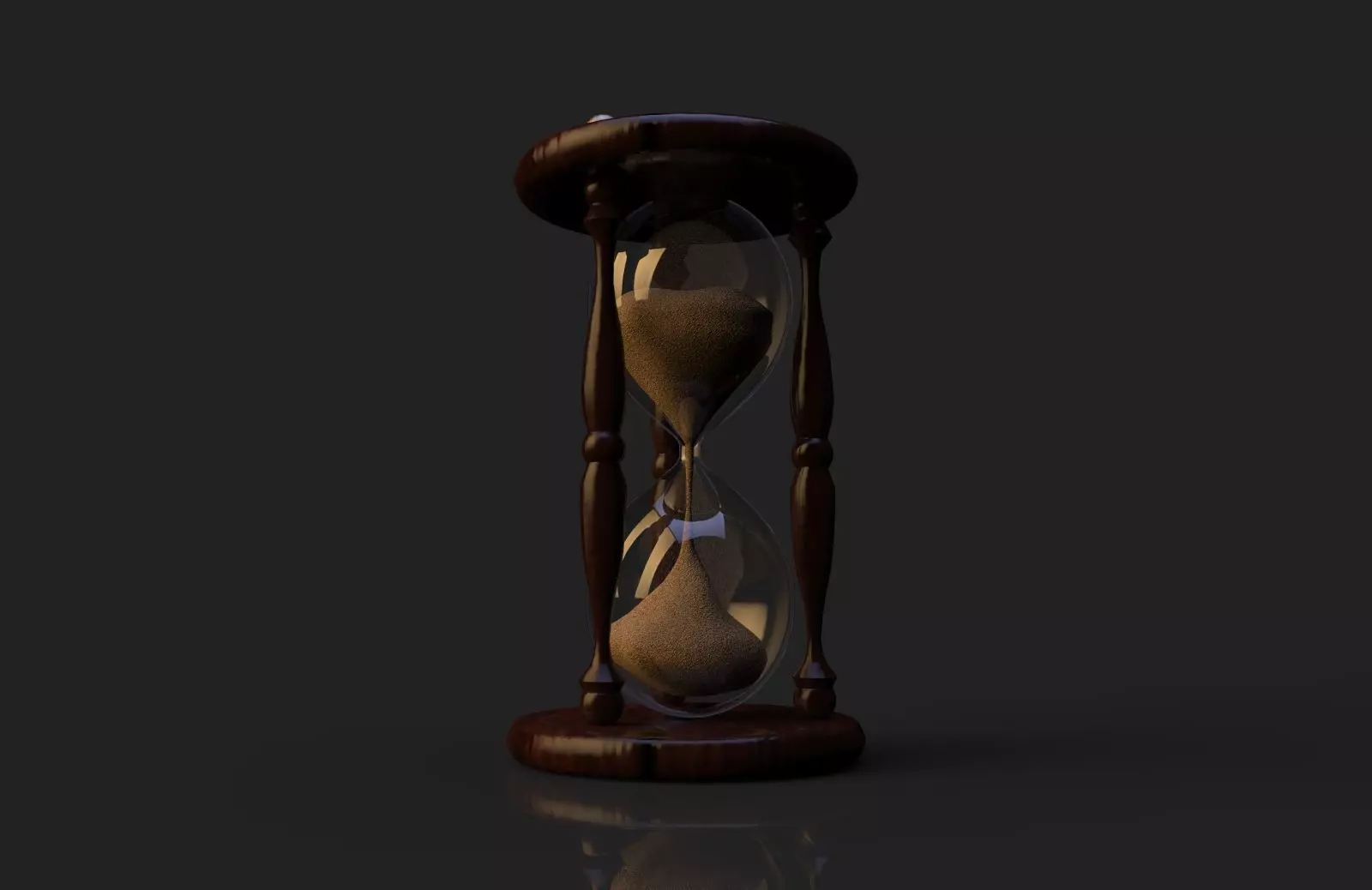 Hourglass with sand in it 3D model_0