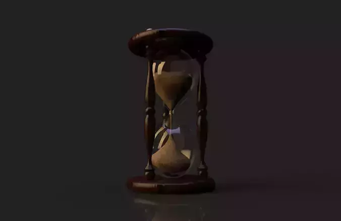 Hourglass with sand in it
