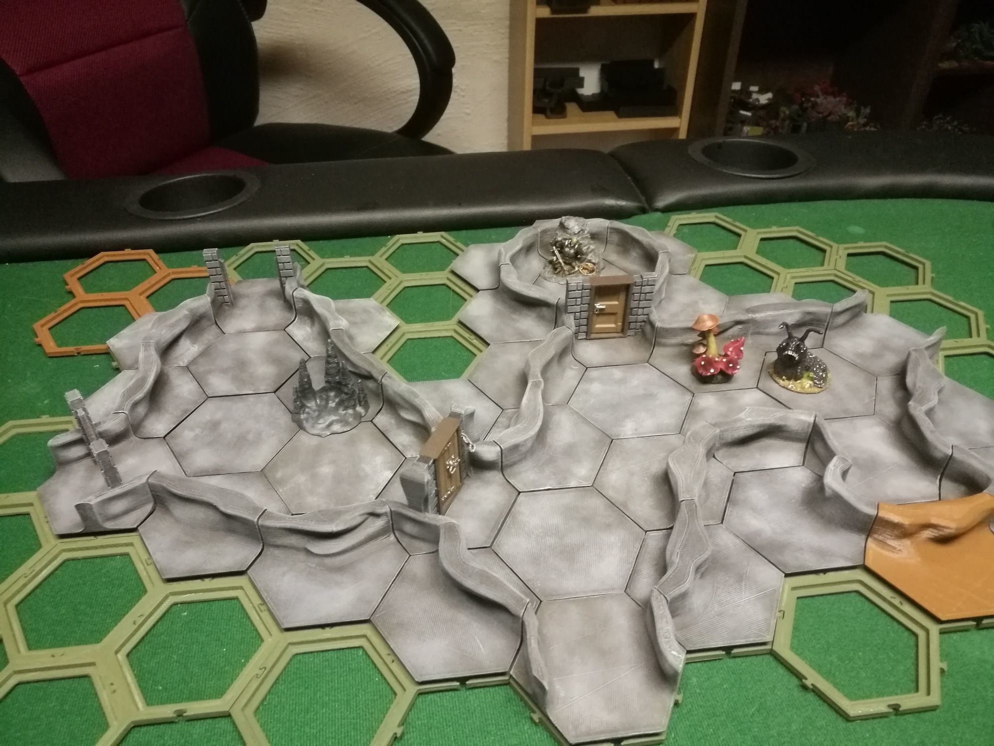 HC12 Base set 3D print cave dungeon for Dnd 28mm 3D print model_2