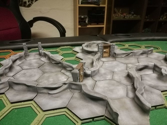 HC12 Base set 3D print cave dungeon for Dnd 28mm 3D print model