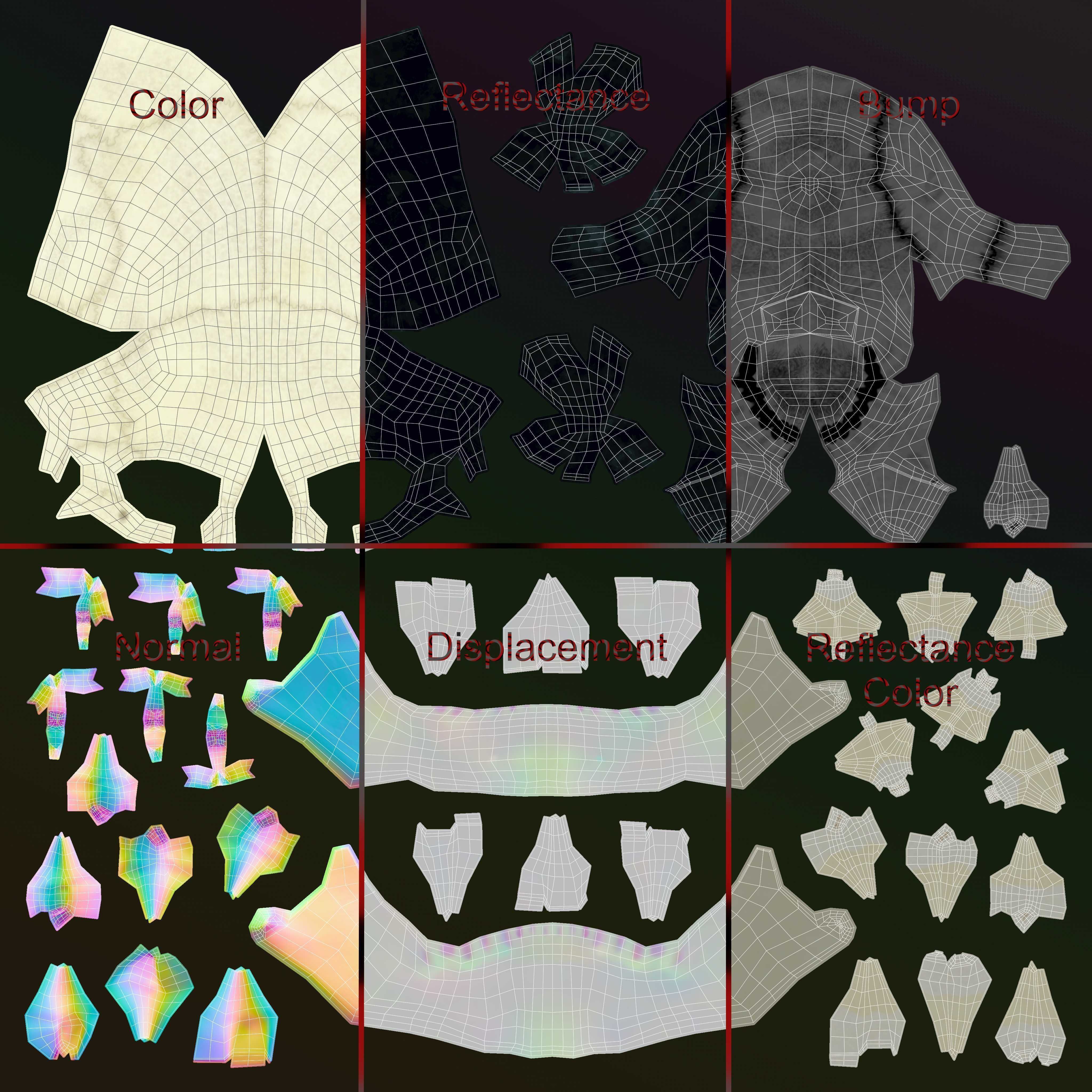 Skull 3d - Human Skull Low-poly 3D model_48