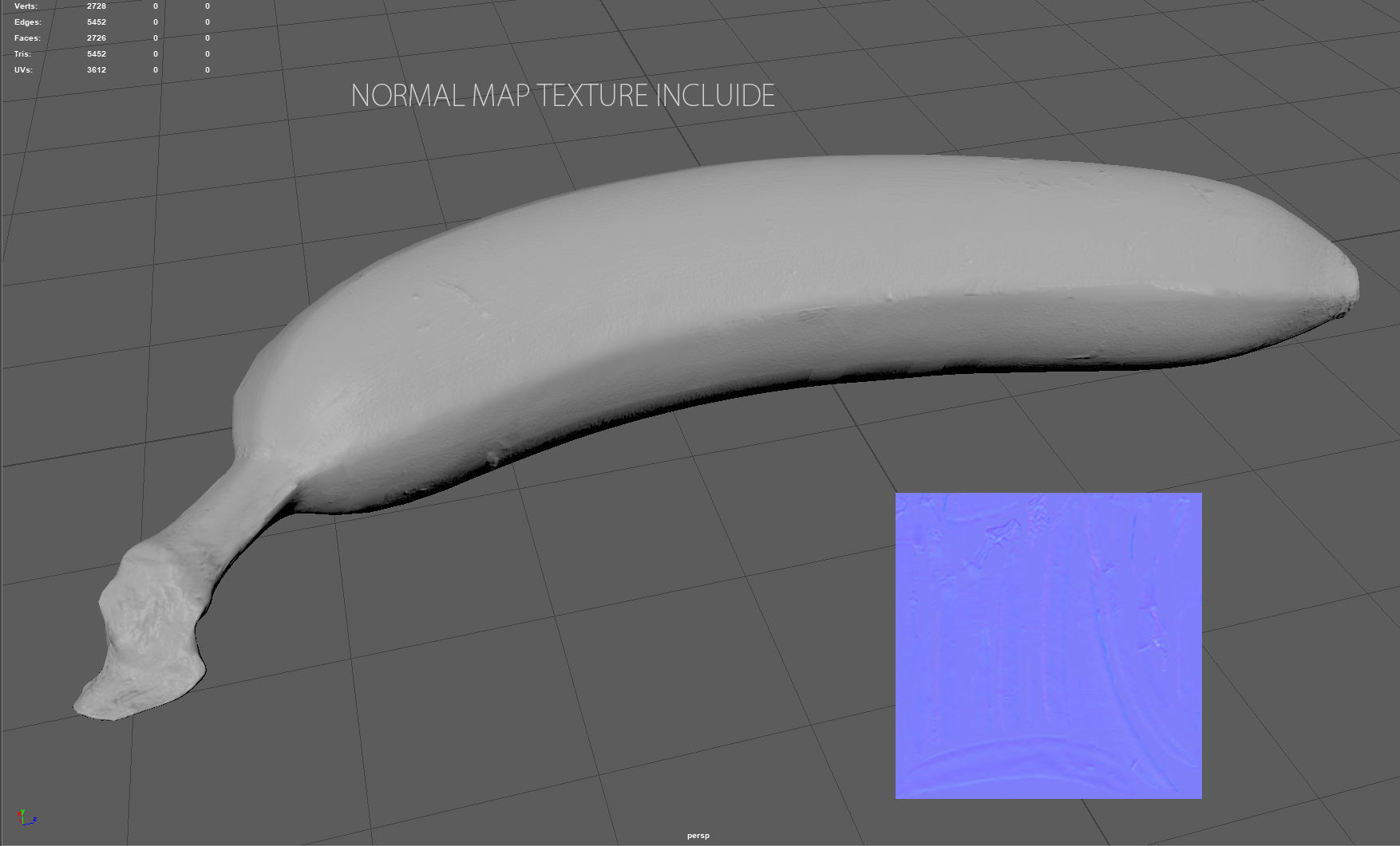 PLATANO banana Low-poly 3D model_6