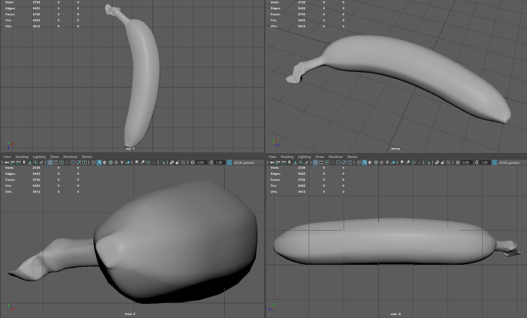 PLATANO banana Low-poly 3D model_17