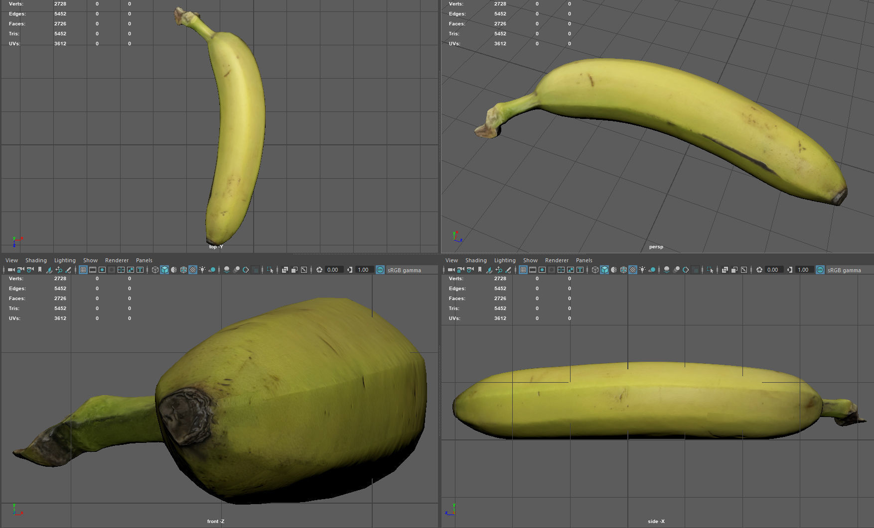 PLATANO banana Low-poly 3D model_16
