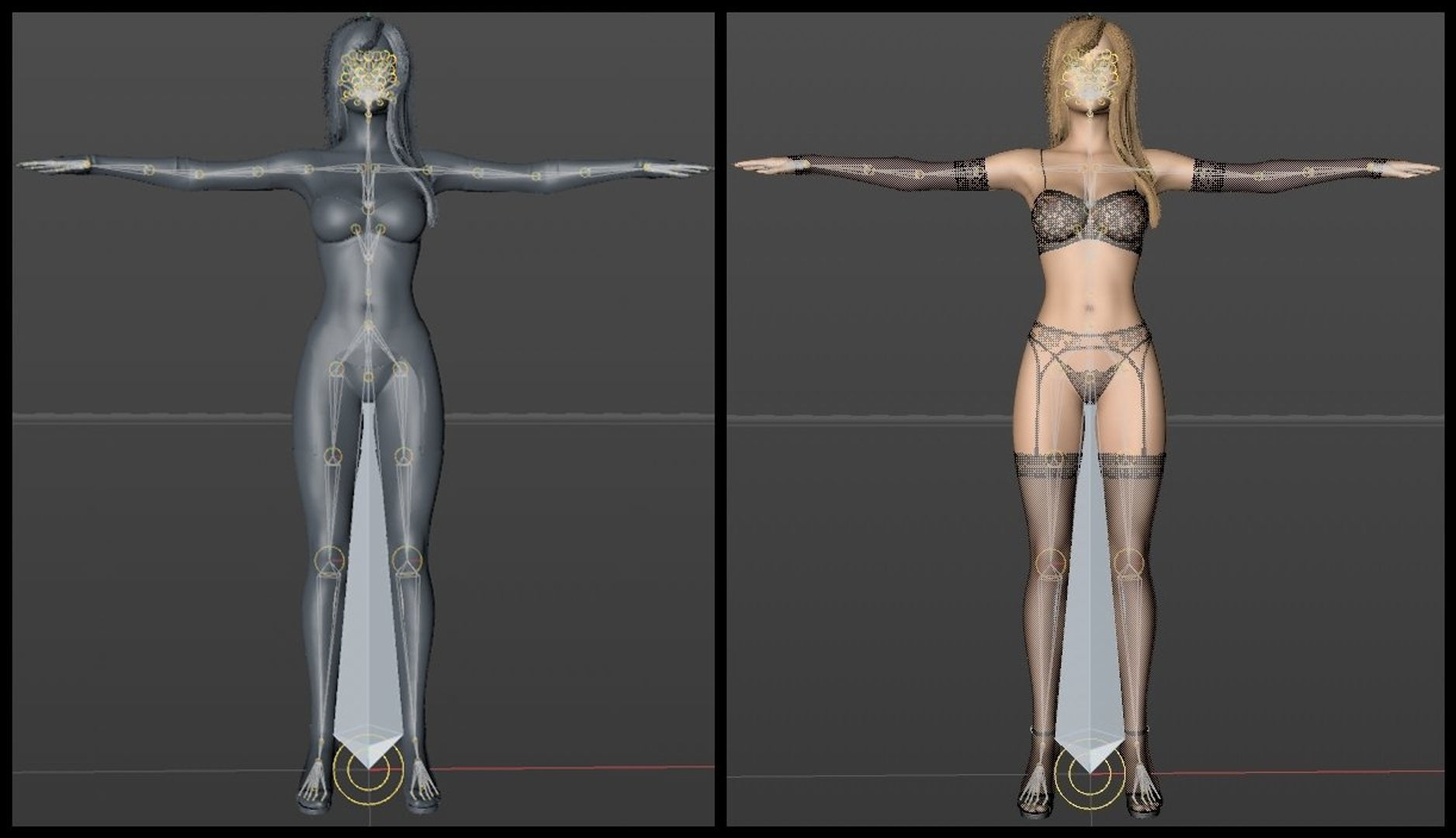 Lingerie Model woman and high heels 3D model_14