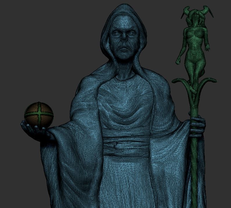 Old Wizard 3D Print 3D print model_5