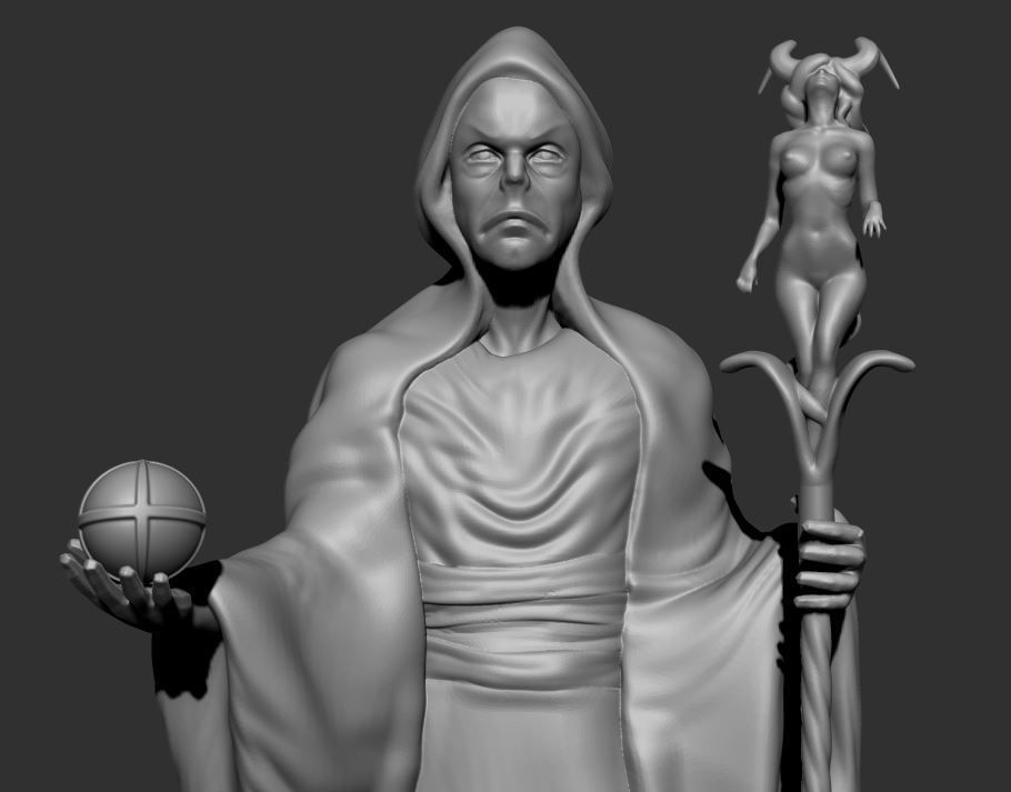 Old Wizard 3D Print 3D print model_8