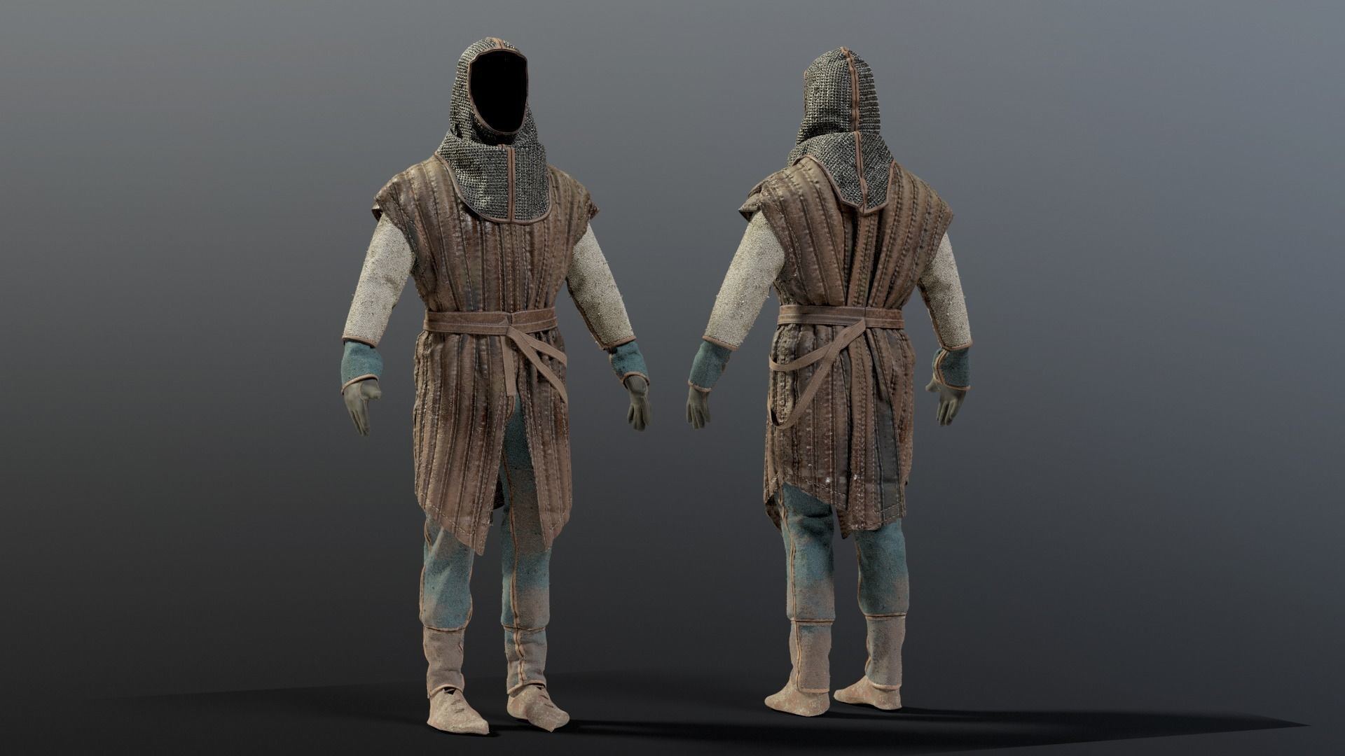 SOLDIER Medieval infantryman 3D model_5