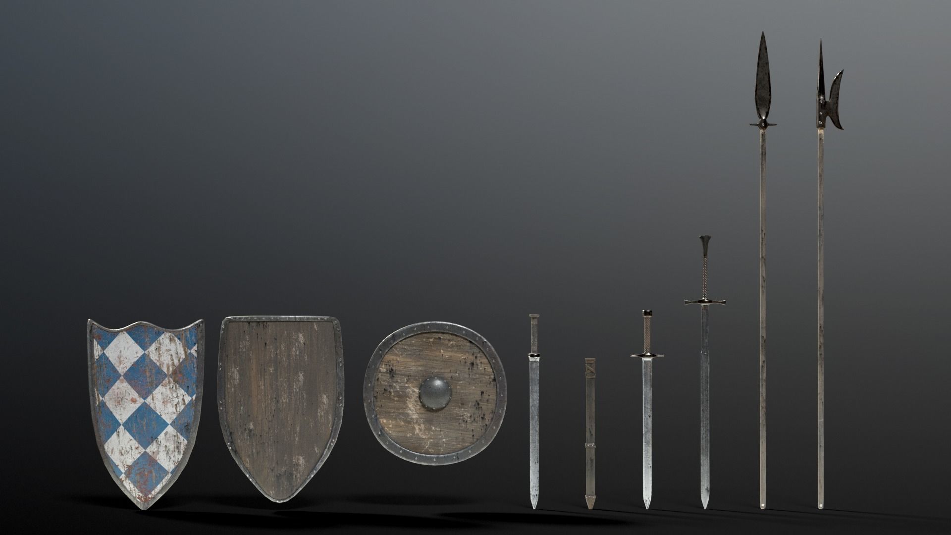 SOLDIER Medieval infantryman 3D model_1