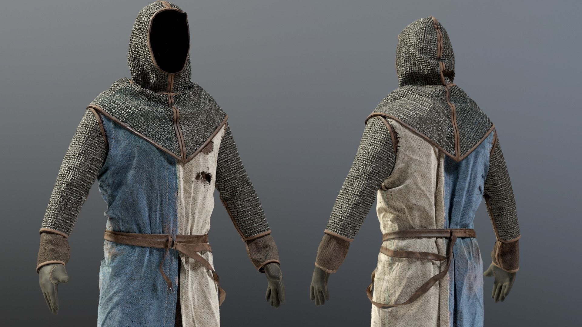 SOLDIER Medieval infantryman 3D model_6