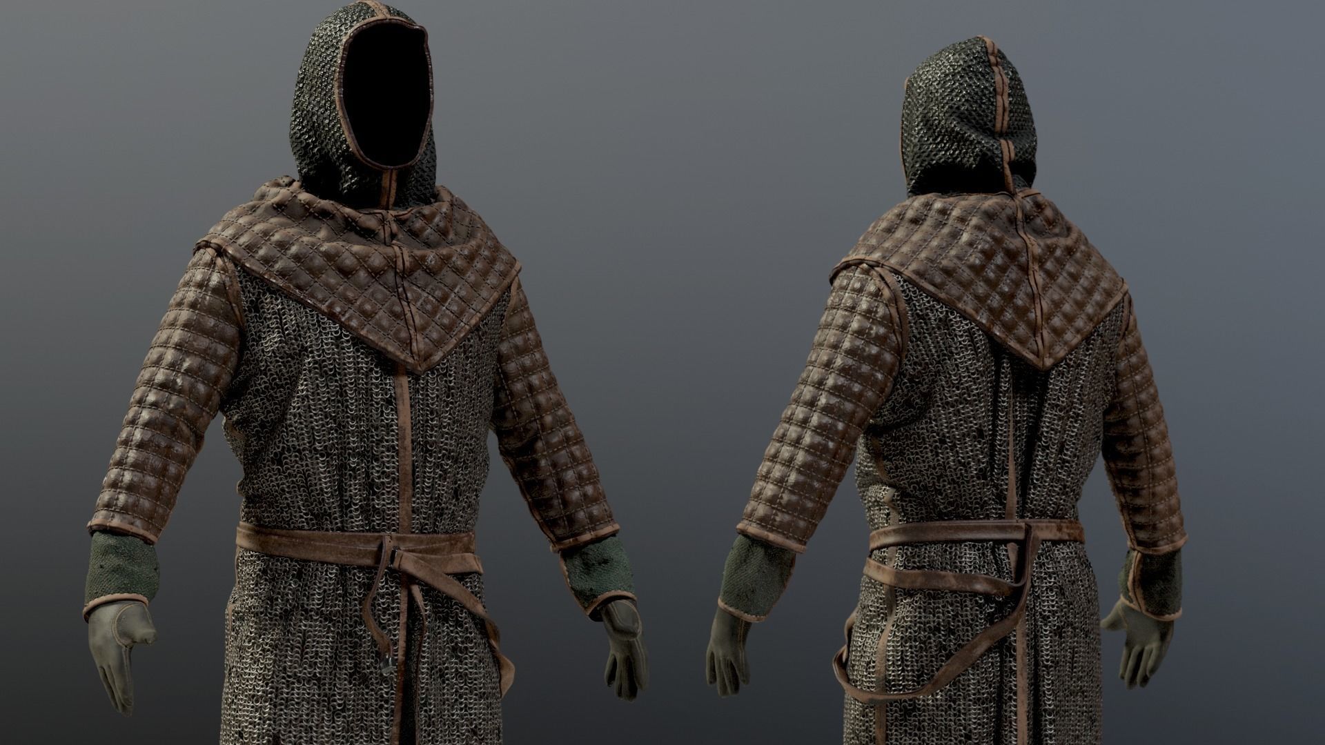 SOLDIER Medieval infantryman 3D model_17
