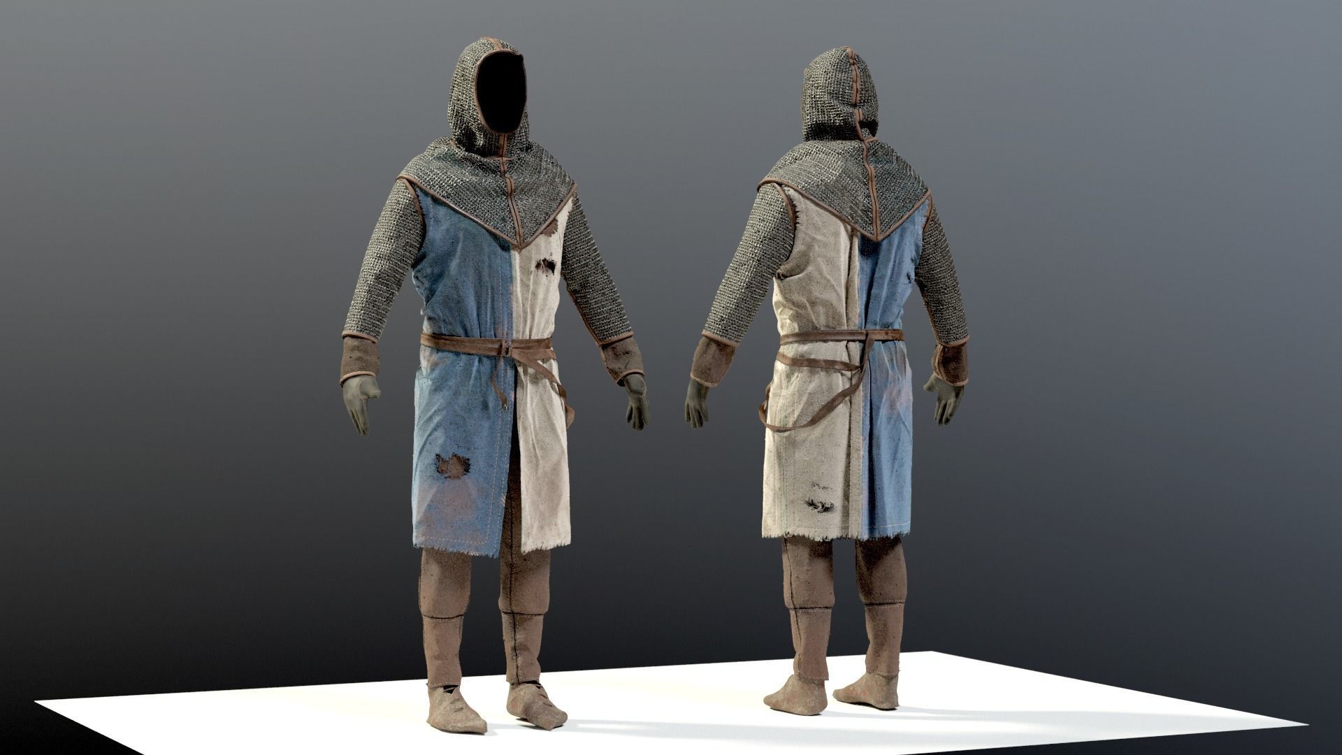 SOLDIER Medieval infantryman 3D model_2