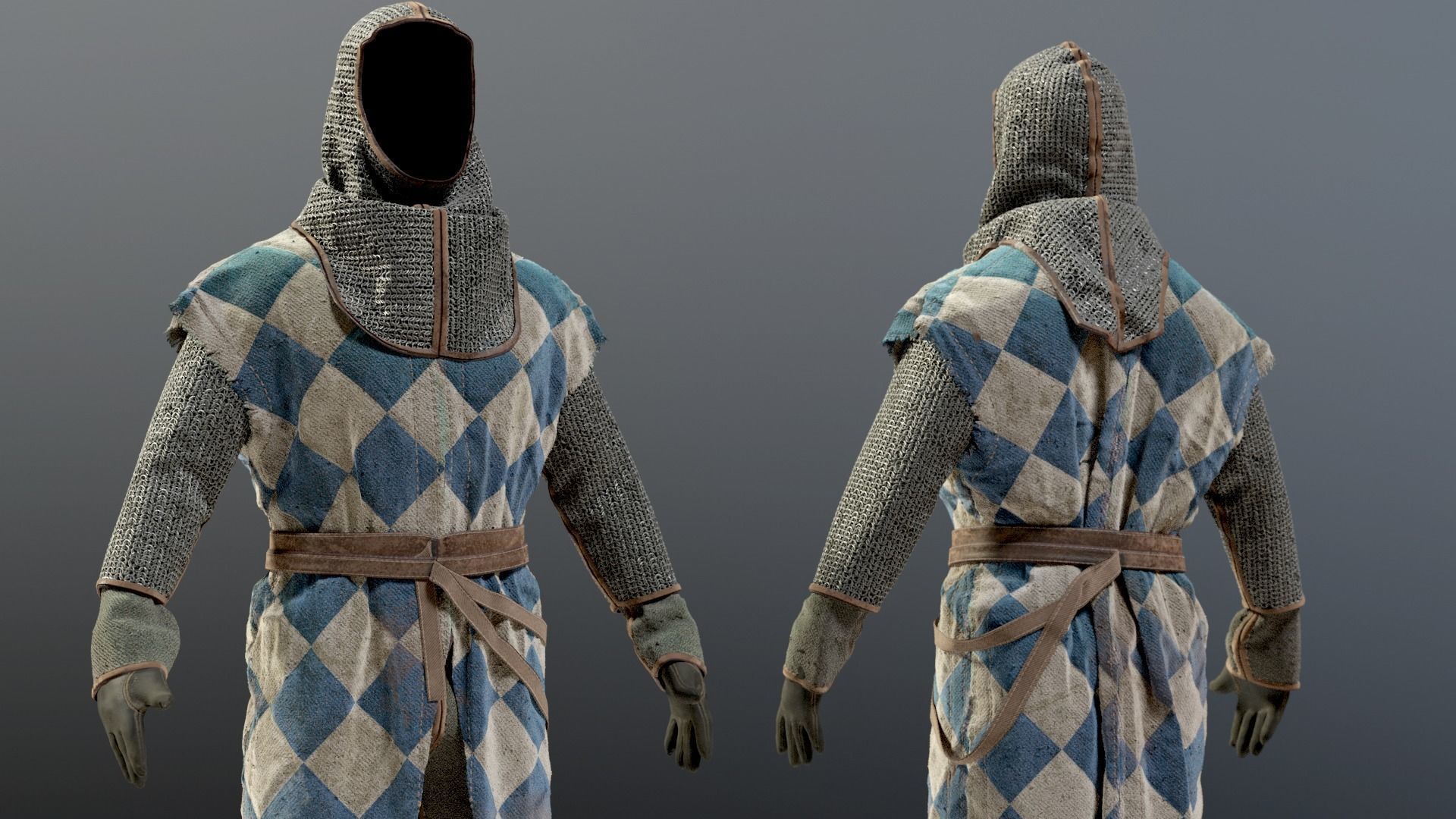 SOLDIER Medieval infantryman 3D model_12