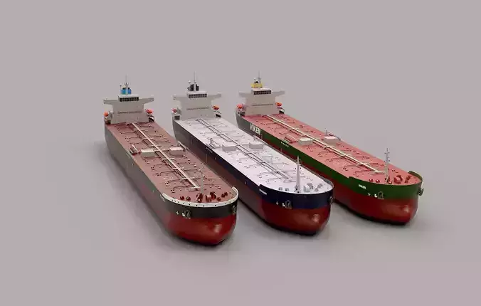  PANAMAX  tankers 3 color Low-poly 3D model