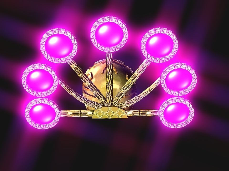 Queen Crown Spaceship Low-poly 3D model_17