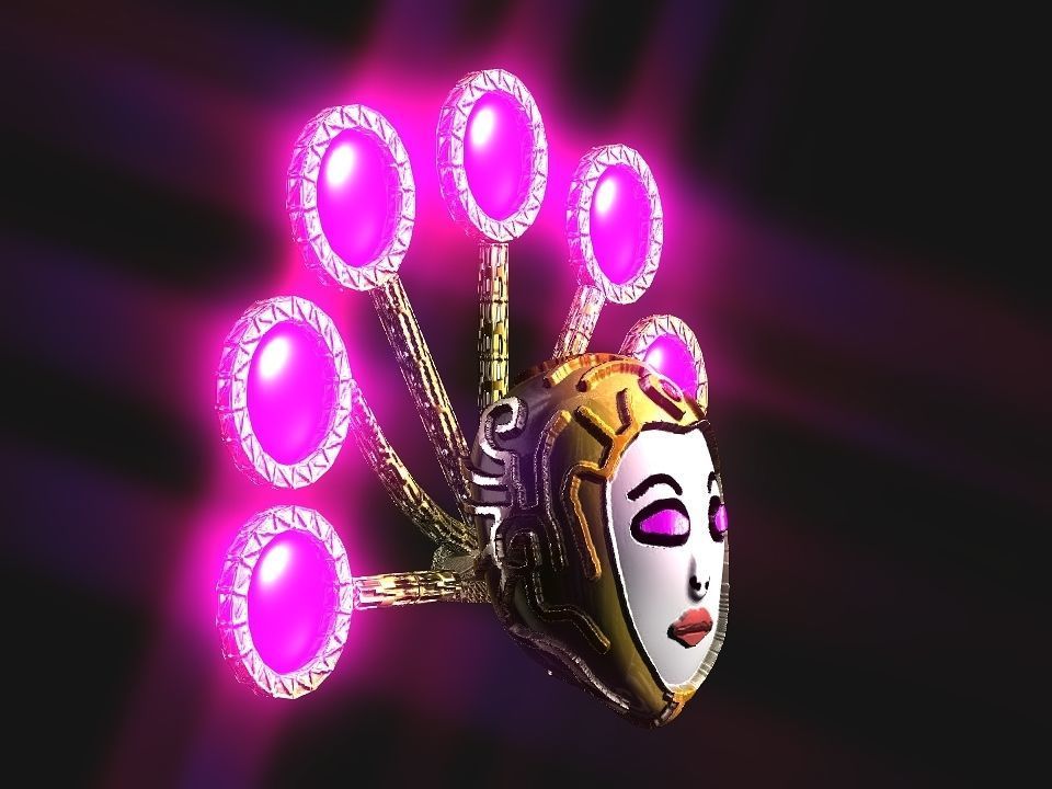 Queen Crown Spaceship Low-poly 3D model_10