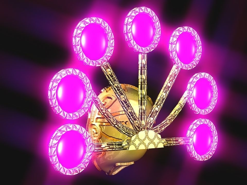 Queen Crown Spaceship Low-poly 3D model_37