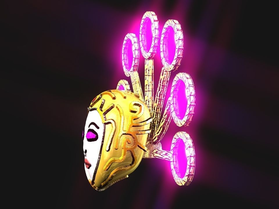 Queen Crown Spaceship Low-poly 3D model_33