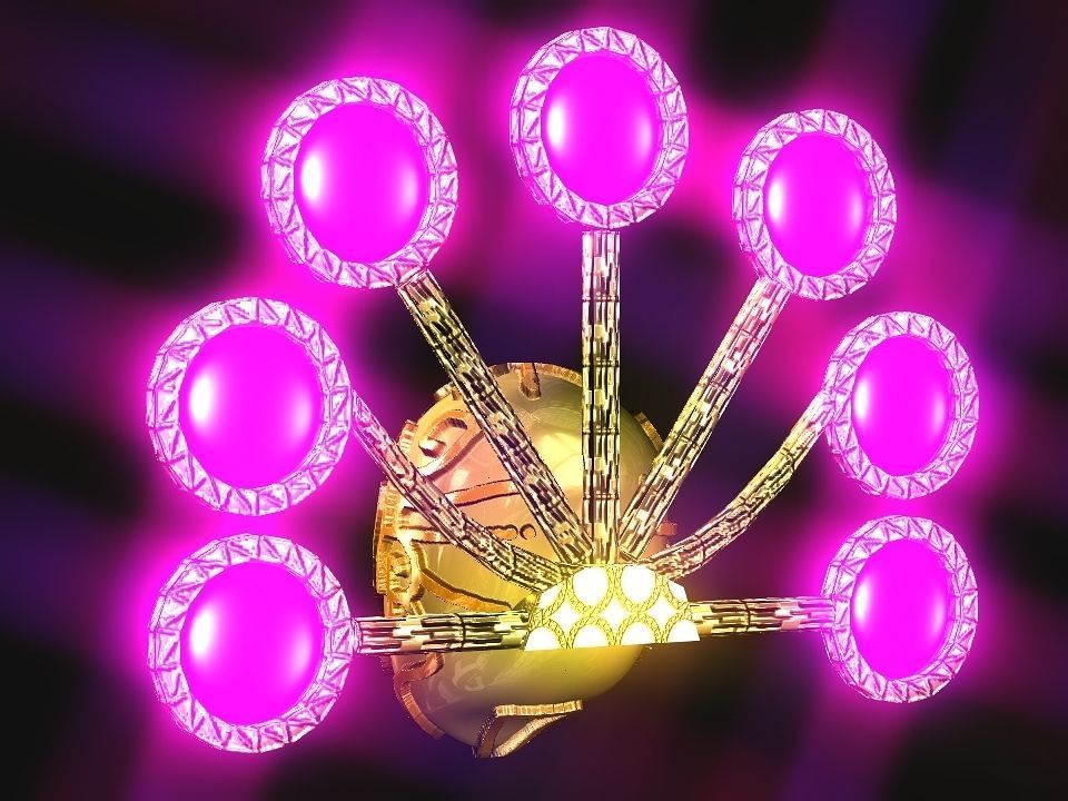 Queen Crown Spaceship Low-poly 3D model_2