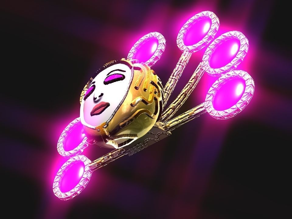 Queen Crown Spaceship Low-poly 3D model_22