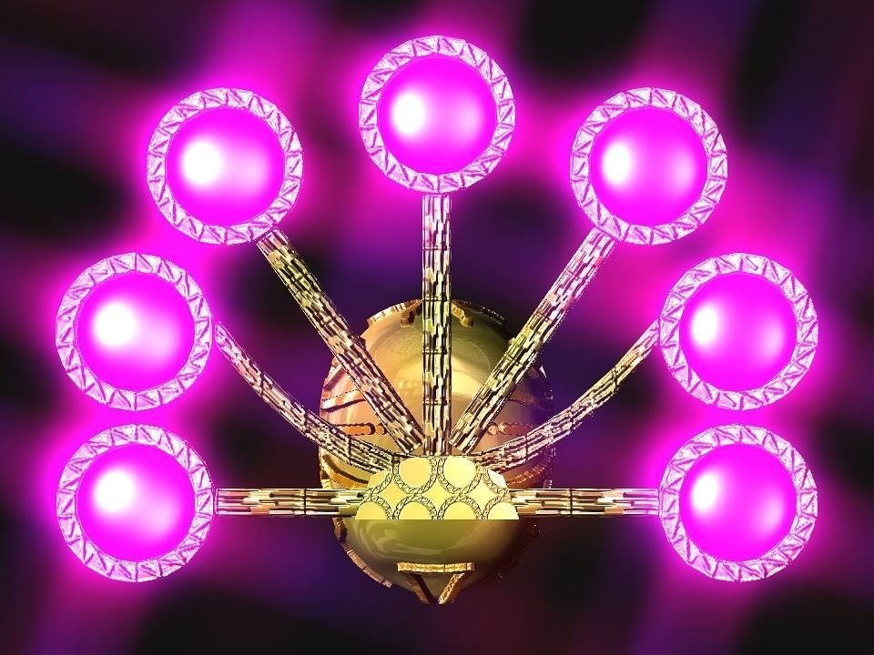 Queen Crown Spaceship Low-poly 3D model_3