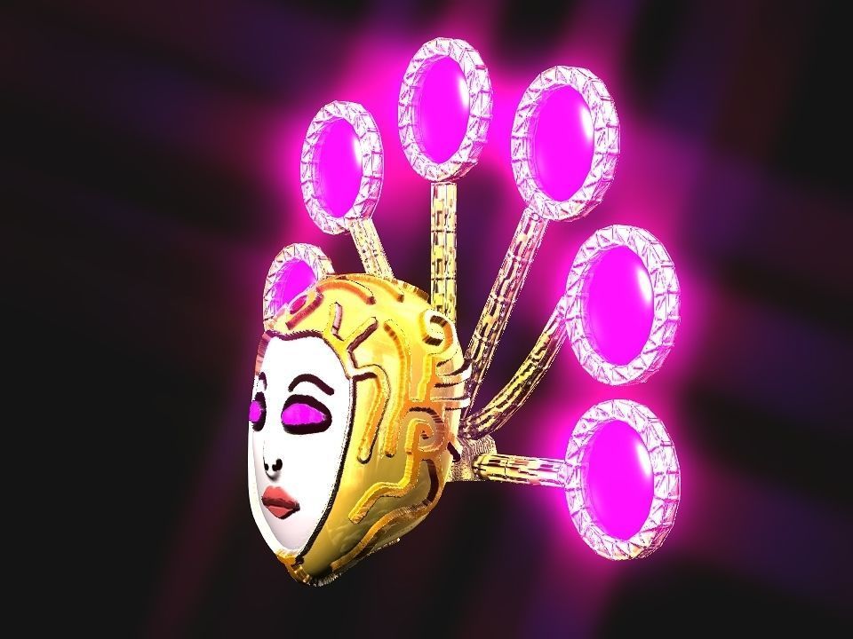 Queen Crown Spaceship Low-poly 3D model_32