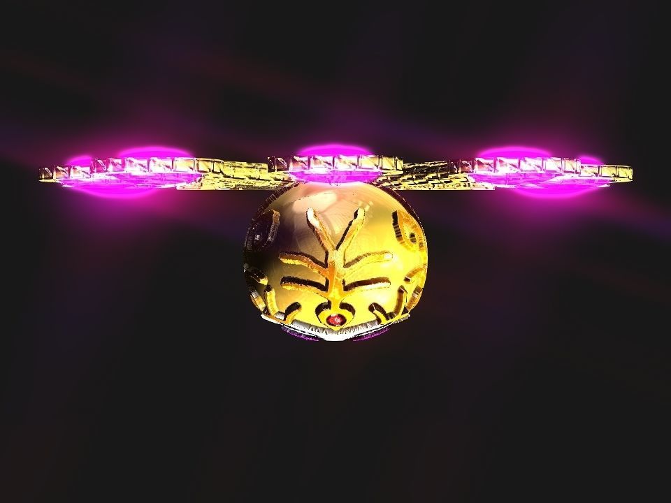 Queen Crown Spaceship Low-poly 3D model_30